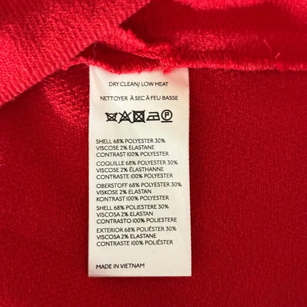 Anthropologie Maeve Paneled Skirty Shorts Red Pink Bow Waist Size 4